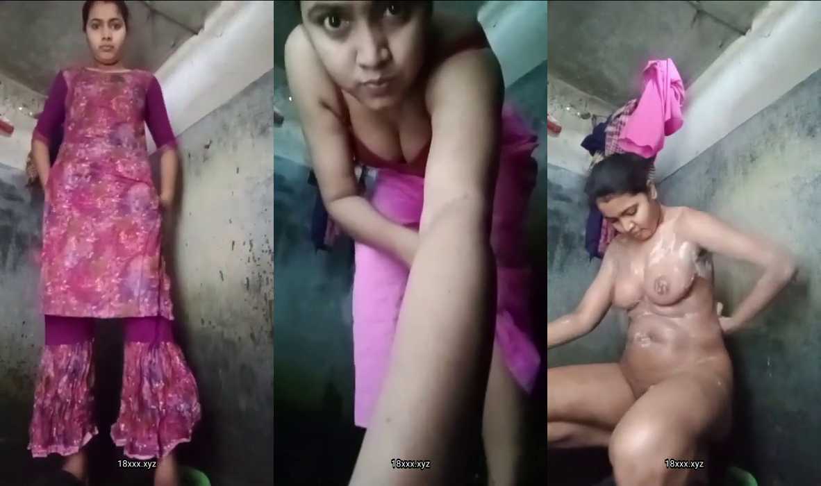 Viral Village Beautiful Girl Nude Bathing Video
