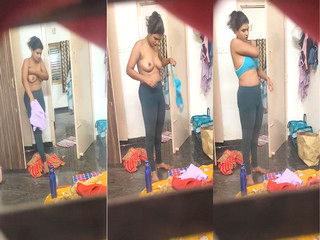 Cute Desi Girl Dress Chaning Capture Part 1