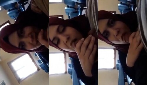 Sexy Hijabi Gf Sucking After Class