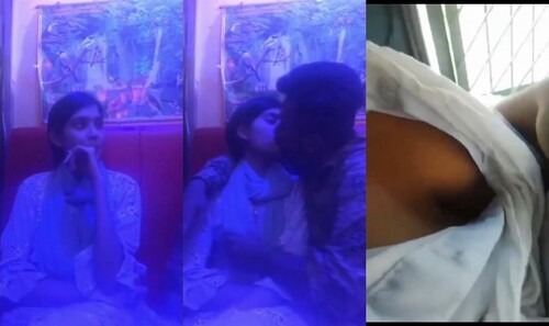 Desi Lover Kissing and Brest Pressing