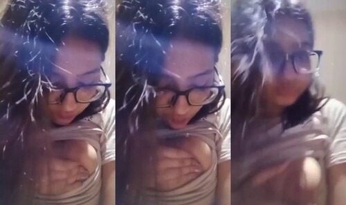 Horny Desi Girl Sucking Boobs